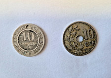 Lot de 2 pièces belges  10