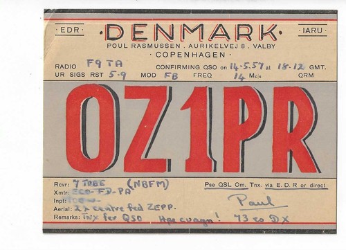 Carte qsl radio - radio, amateur