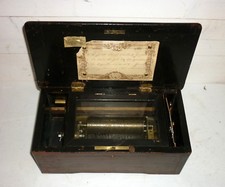 Antique Large Music Box 19th Century 4 Air Switzerland Music Box 19th Wood 