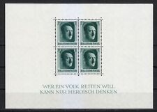 Allemagne 1937 MNH Mi Block 7 Sc B102 Adolf Hitler, criminel de guerre. Perfo...