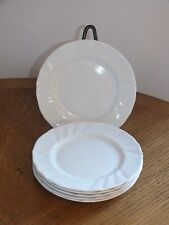 Villeroy and Boch Diamond 6 White Porcelain Dessert Plates
