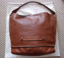 SAC LONGCHAMP CUIR MARRON 3D