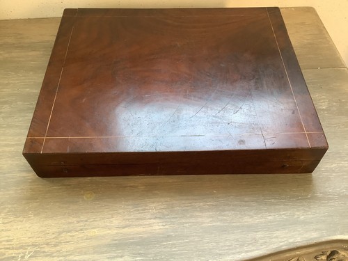 Coffret jeux acajou - acajou, xixe