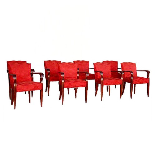 Fauteuils style 1940 acajou
