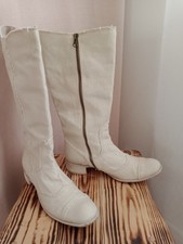Bottes Cuir Femme, IKKS, Écru, Pointure 39