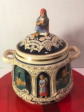 Vintage GERTZ Pottery Germany Tureen Cookie Jar Rumtopf 10” Tall 5.5” Diameter