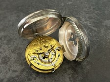 Rare Ancienne Montre gousset À Coq En Argent