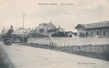 Old postcard postcard ROMANS-SUR-ISERE DROME rue de DELLAY grey