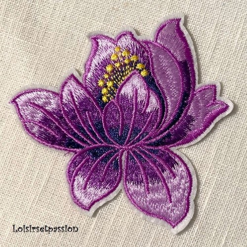 écusson patch fleur lotus - patch,,