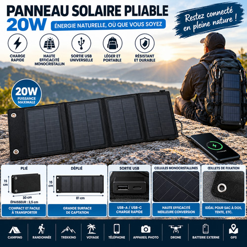 Panneau solaire pliable - panneau,