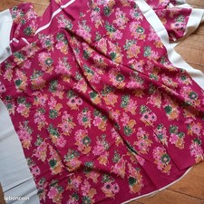 tissu fleuri 100% laine pour