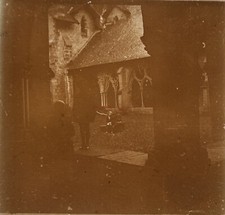 FRANCE Abbey of Abondance Photo Glass Plate c1930 Vintage §