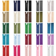 2x Fermeture éclair N°5 30 cm tirette curseur polyester extrémité ouverte maille