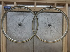 Vintage CAMPY Clincher Rim Brake Wheelset 700c Campagnolo Hubs 130/100 9mm QR