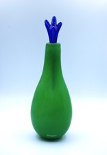 KOSTA BODA; GUNNEL SALIN: DECANTER NATURALIS IN GREEN AND BLUE. SIGNED