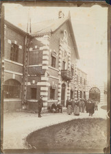 France, Blois, Manufacture Chaussures Rousset Vintage Albumen Print. Light Photo