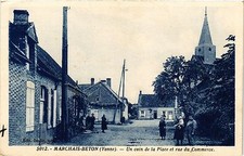 CPA AK Marchais-Beton - Un coin de la Place et rue du Commerce (357763)