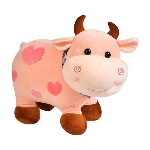Peluche vache rose mignonne