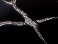 Sterling Silver Spain Scissors Sugar or Ice Tongs 1940s