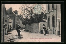 Old postcard seals, Rue Sourde, girls' schools 1906 