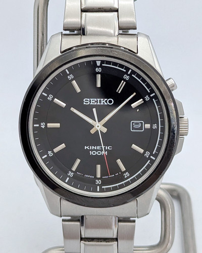 Seiko kinetic 100m 5m62 black - seiko,