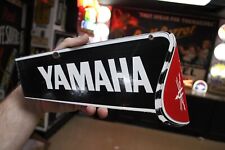 RARE YAMAHA SNOWMOBILE DEALER PORCELAIN METAL SIGN GAS OIL WINTER SNOW SKI RACE
