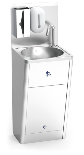 Lave mains inox sur - , pied