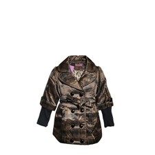 Manteau fille marron à