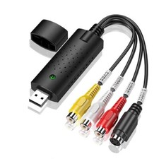 Audio Video Grabber USB 2.0 Plug & Play Adaptateur vidéo pour édition Hi8 VHS...