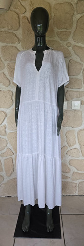 Robe longue blanche marque mat - longue,