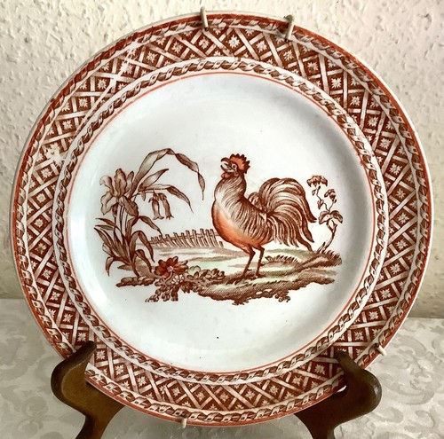 Assiette coq porcelaine - coq, en