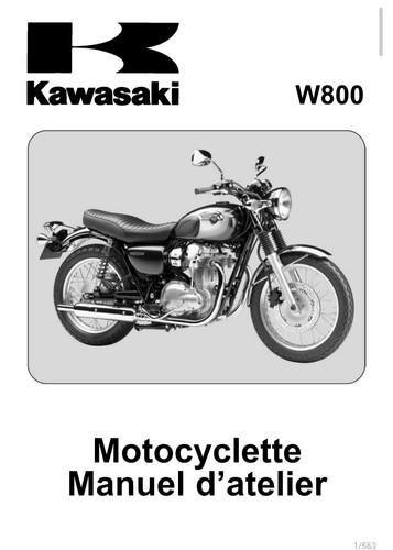 Manuel atelier kawasaki w800 - kawasaki,