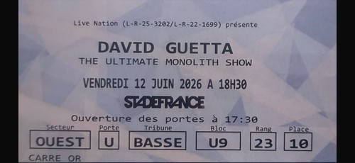 Places concert david guetta - 2,