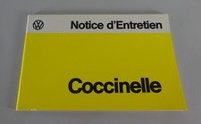 Notice d'Entretien / Manuel VW Coccinelle 1200 / 1600 Edition 08/1976