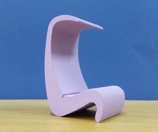 CHAISE lounge AMOEBE dossier haut, mini réplique, meubles de maison de poupée...