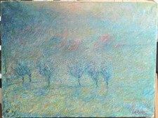 Post-impressionnisme, Ophain la vallée, 1979, Marcel Doyen 1927-1998