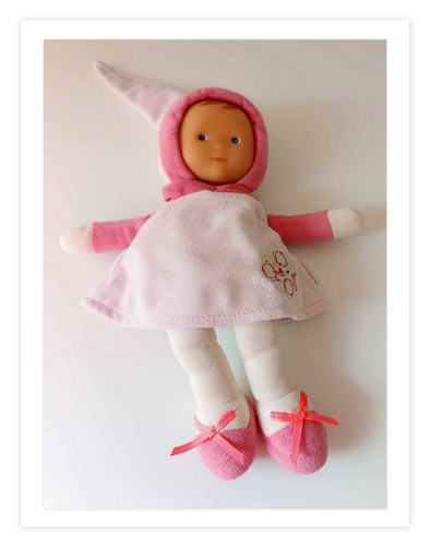 Peluche doudou poupée robe - poupée,