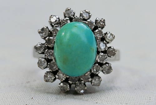 Bague sertie carats et - or,