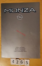 OPEL MONZA FARBEN & POLSTER COULEURS Prospectus D/FR/NL/It 4 pages 7/1983