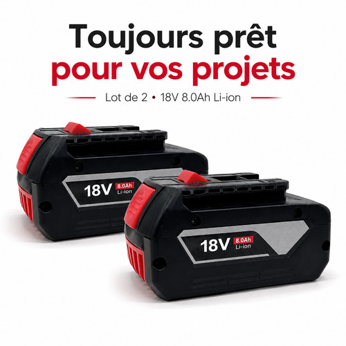 Lot batteries 18v 8ah - 2,