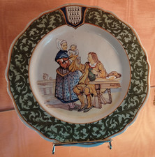 Assiette Quimper Porquier Beau