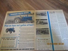 1960 FORDSON DEXTA DIESEL Tractor Ad 1 1/3 pgs with attachments