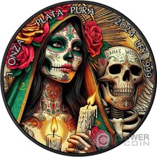 DIA DE LOS MUERTOS VII 1 Oz Monnaie Argent Mexico 2024