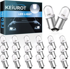 GE44 LED Bulbs for Pinball Machines - 20 Pack, 6V White Light Bulbs