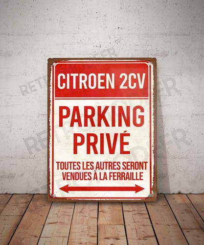 Plaque métal vintage citroen