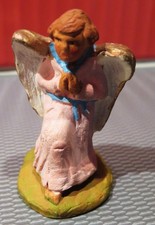 SANTON old GUARDIAN ANGEL kneeling signed Paul FOUQUE 6 cm series