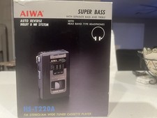 AIWA HS-T220A Cassette Tape Stereo AM-FM Super Bass Auto Reverse Separate Bass
