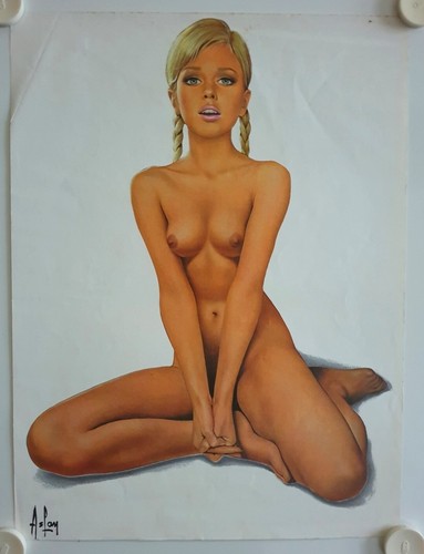Affiche alain aslan pin up - affiche,