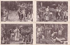 Lot of 4 old postcards Christmas Vendée Vendée Mass