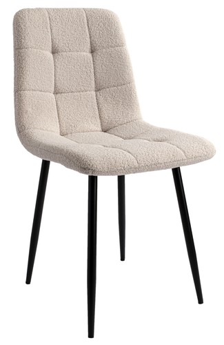 Chaise bouclée beige teddy